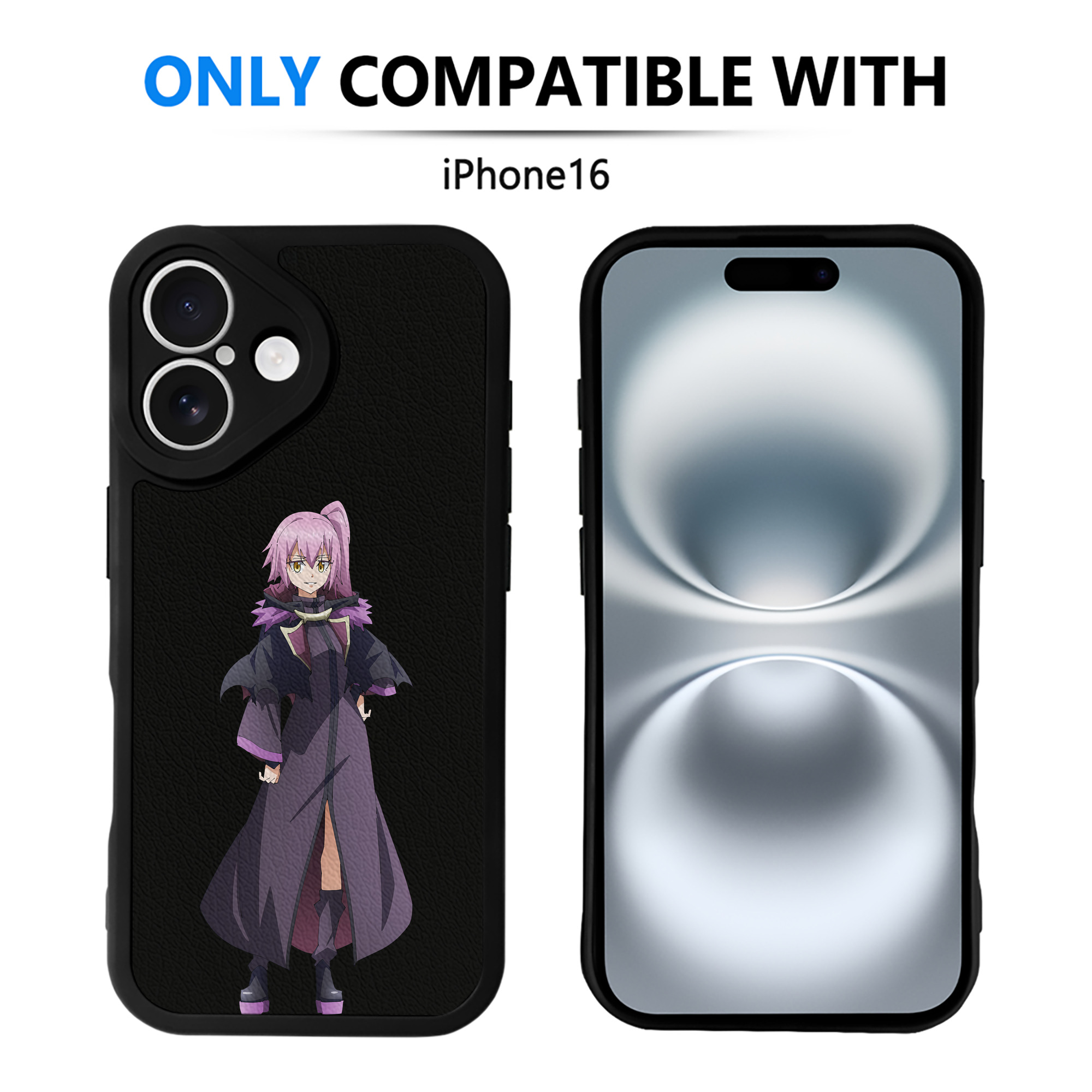 （画像用） 転スラ Regarding Reincarnated to Slime 【iPhone 16シリーズ対応】シリコンスマホケース（レザー調） 材質：シリコン
